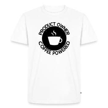 Product Owner Coffee Powered - T-shirt Premium bio Homme - blanc - Devant - Nico (187cm)