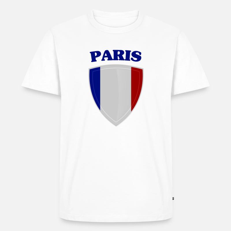 Paris - Männer Premium Bio T-Shirt - Weiß