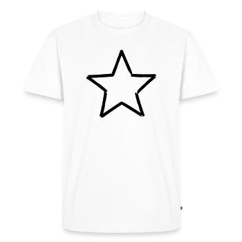 Star symbol lucky christmas gift - Men's Premium Organic T-Shirt - white - Front - Nico (187cm)