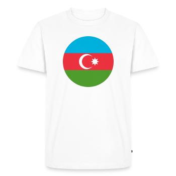 Autocollant cocarde de l'armée de l'air Azerbaidjan Luftwaffe - T-shirt Premium bio Homme - blanc - Devant - Nico (187cm)