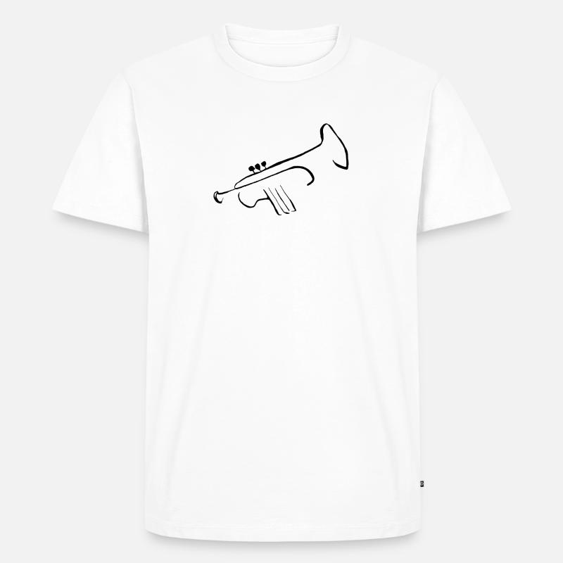 Trompete pur 2 - Männer Premium Bio T-Shirt - Weiß