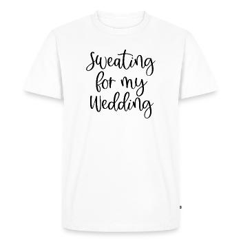 Sweating For My Wedding - Men's Premium Organic T-Shirt - white - Front - Nico (187cm)