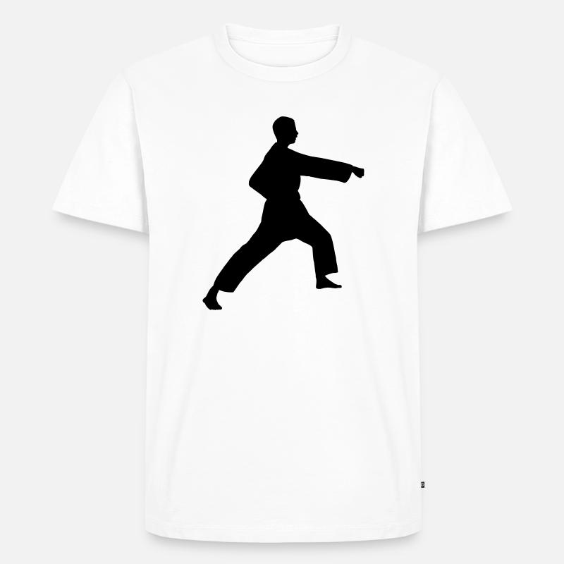 Punsch Karate oder Teakwondo Punsch - Männer Premium Bio T-Shirt - Weiß