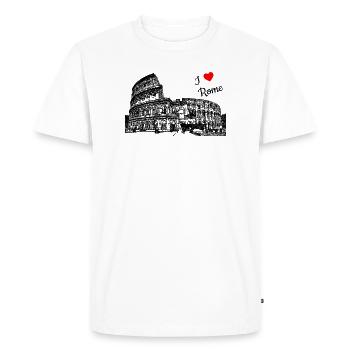 Rome I love you - Men's Premium Organic T-Shirt - white - Front - Nico (187cm)