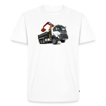 Camion avec grue - T-shirt Premium bio Homme - blanc - Devant - Nico (187cm)
