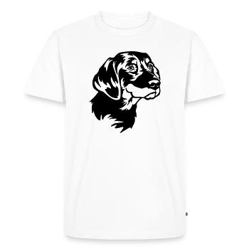 Tête de Slovensky Kopov - T-shirt Premium bio Homme - blanc - Devant - Nico (187cm)