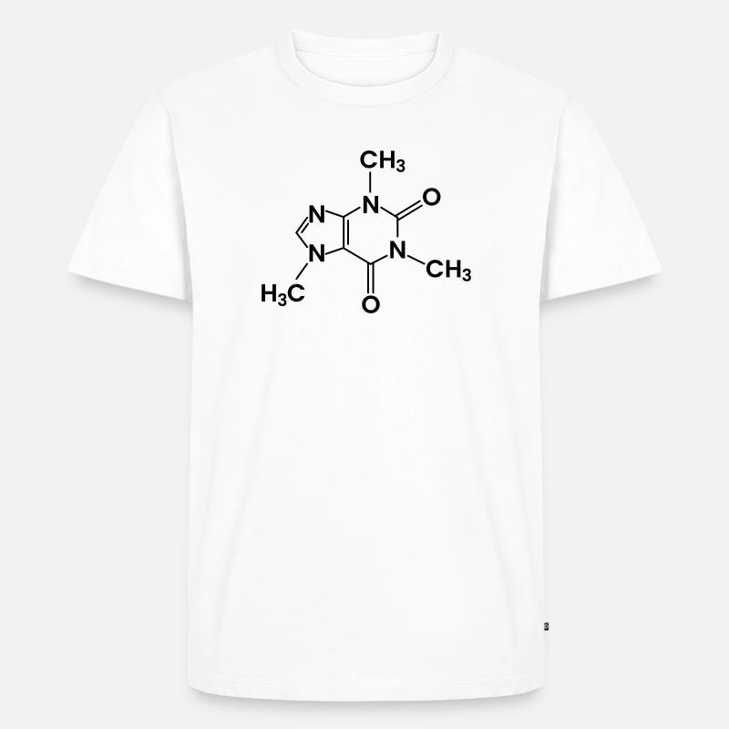 Kaffee Chemische Struktur Koffein - Männer Premium Bio T-Shirt - Weiß
