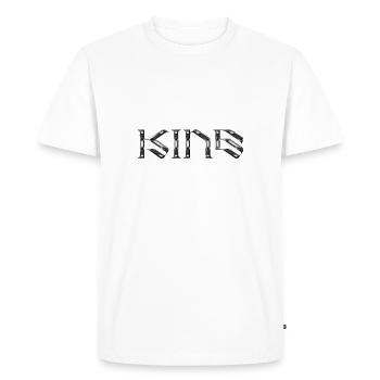 King / König - Men's Premium Organic T-Shirt - white - Front - Nico (187cm)