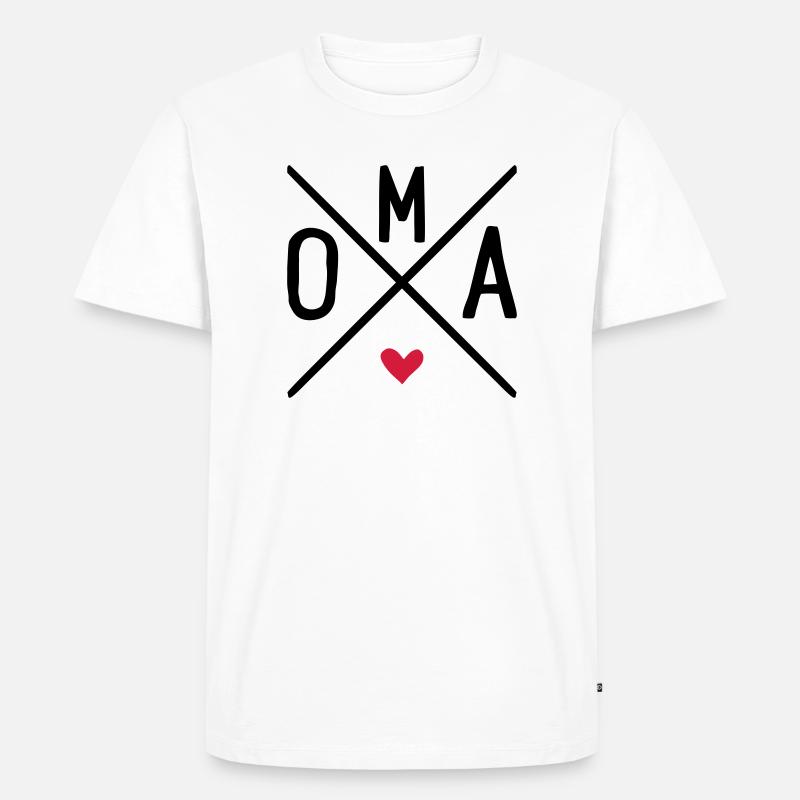 oma - Männer Premium Bio T-Shirt - Weiß