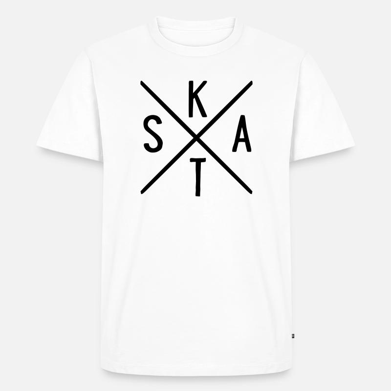 SKAT - Männer Premium Bio T-Shirt - Weiß