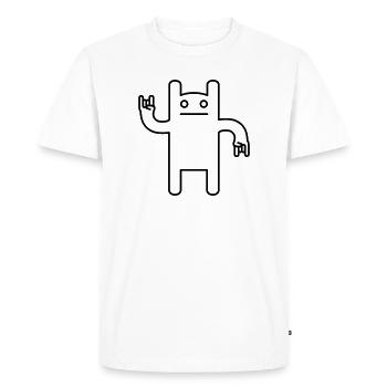 Rocher monstre | Conception de festival de manga drôle - T-shirt Premium bio Homme - blanc - Devant - Nico (187cm)