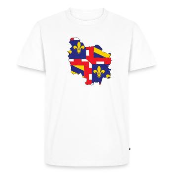 carte de la bourgogne - T-shirt Premium bio Homme - blanc - Devant - Nico (187cm)