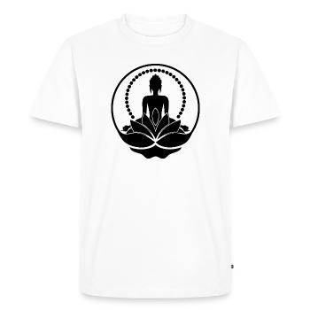 Bouddha - T-shirt Premium bio Homme - blanc - Devant - Nico (187cm)