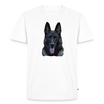 Berger gris berger allemand sport - T-shirt Premium bio Homme - blanc - Devant - Nico (187cm)
