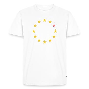 Étoiles de l’UE avec accent du drapeau britannique - T-shirt Premium bio Homme - blanc - Devant - Nico (187cm)