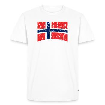 Norvège Norge Norway - T-shirt Premium bio Homme - blanc - Devant - Nico (187cm)