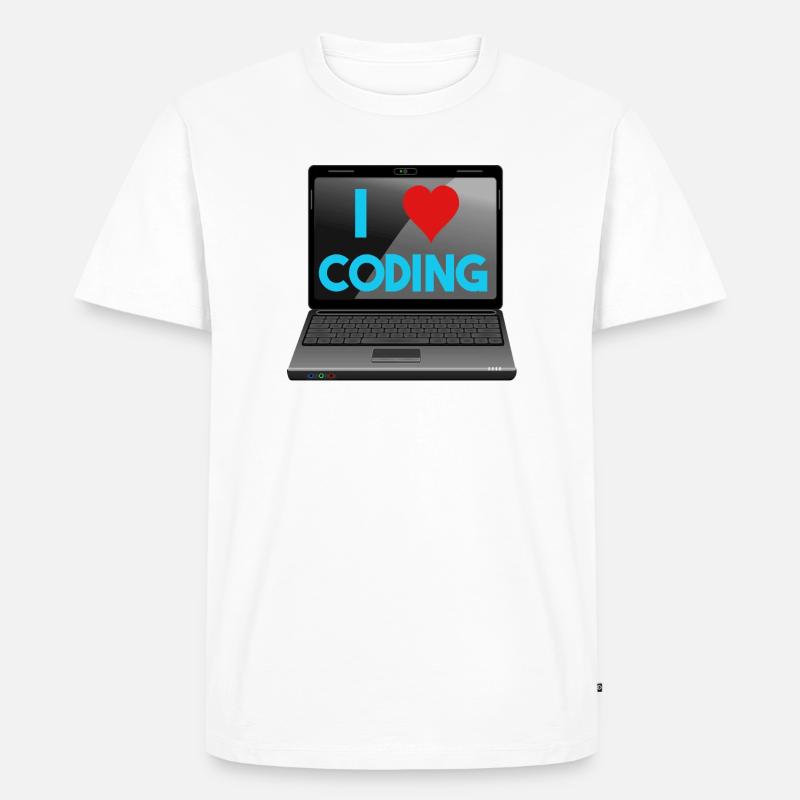 Programmieren, Programmierer, Informatiker - Männer Premium Bio T-Shirt - Weiß