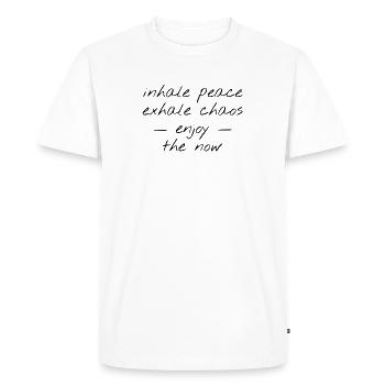yoga - T-shirt Premium bio Homme - blanc - Devant - Nico (187cm)