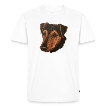 Chasseur Portrait - T-shirt Premium bio Homme - blanc - Devant - Nico (187cm)