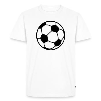 Logo de football ballon pour logo d’association sur les vêtements - T-shirt Premium bio Homme - blanc - Devant - Nico (187cm)