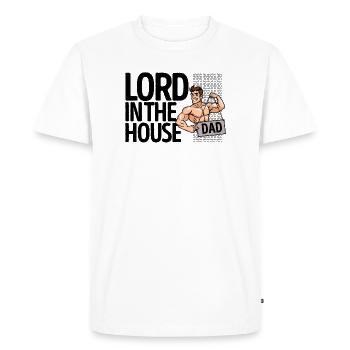 Père Papa Fête des Pères Fête des Hommes Fête des Hommes Drôle - T-shirt Premium bio Homme - blanc - Devant - Nico (187cm)