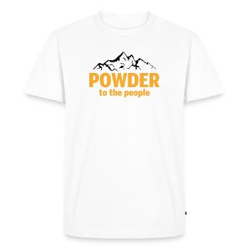 Poudre pour le peuple - T-shirt Premium bio Homme - blanc - Devant - Nico (187cm)