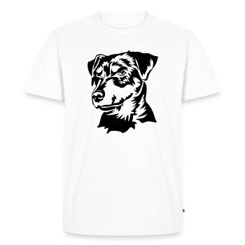 Tête de Jagdterrier allemand - T-shirt Premium bio Homme - blanc - Devant - Nico (187cm)