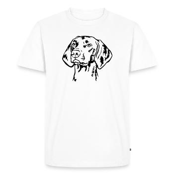 Tête de Magyar Vizsla - T-shirt Premium bio Homme - blanc - Devant - Nico (187cm)