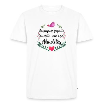 Annonce d’Abuelitos - T-shirt Premium bio Homme - blanc - Devant - Nico (187cm)