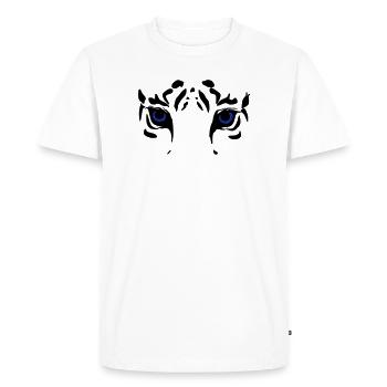 tête de tigre - T-shirt Premium bio Homme - blanc - Devant - Nico (187cm)