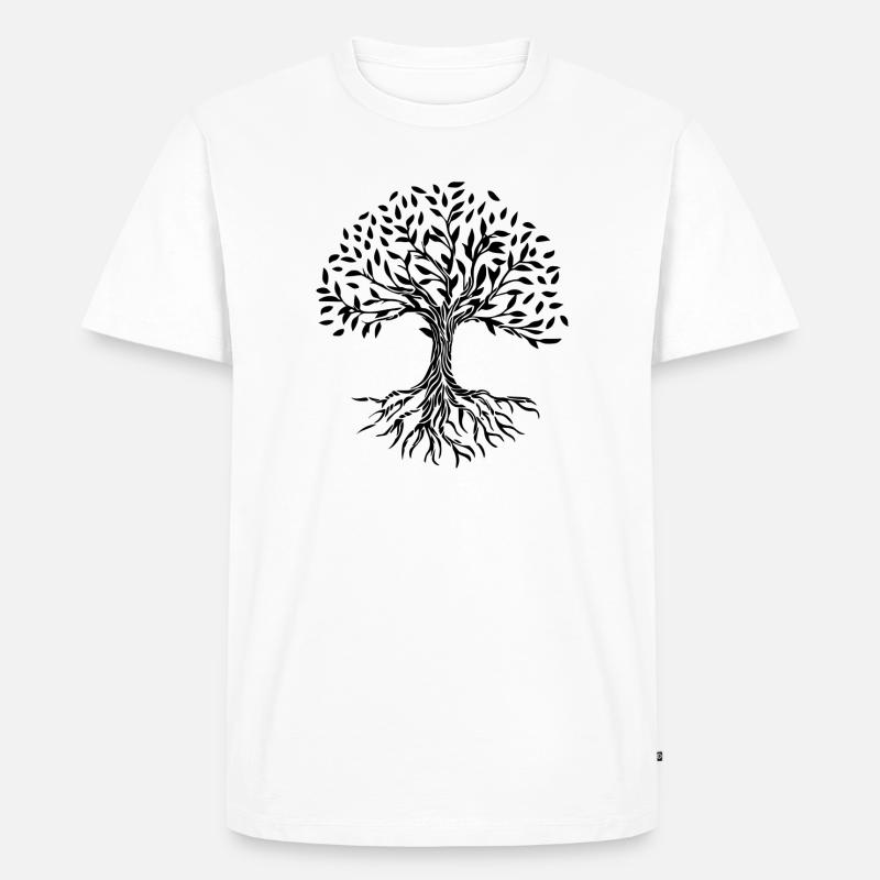baum - Männer Premium Bio T-Shirt - Weiß