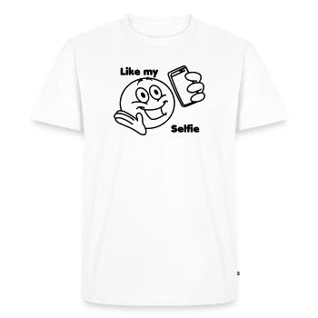 Stick head prend une photo de lui-même selfie - T-shirt Premium bio Homme - blanc - Devant - Nico (187cm)
