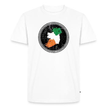 Emblème de la carte tricolore d’Irlande - T-shirt Premium bio Homme - blanc - Devant - Nico (187cm)
