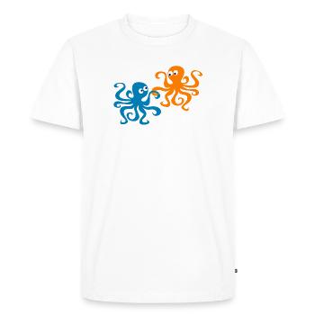 Octopus Valentine’s Day Comic Sea Octopus Enfant - T-shirt Premium bio Homme - blanc - Devant - Nico (187cm)