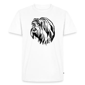 Gos d’Atura Catala Tête - T-shirt Premium bio Homme - blanc - Devant - Nico (187cm)
