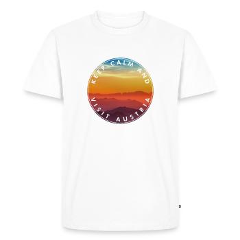 Visit Austria Sunset - Men's Premium Organic T-Shirt - white - Front - Nico (187cm)