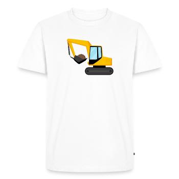 Bucket excavator - Men's Premium Organic T-Shirt - white - Front - Nico (187cm)