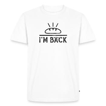 I'm bäck - Baker (2s) - Men's Premium Organic T-Shirt - white - Front - Nico (187cm)