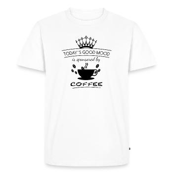 Good mood coffee | Good Mood - Men's Premium Organic T-Shirt - white - Front - Nico (187cm)