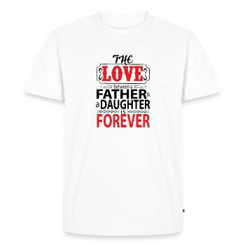 father daughter forever - T-shirt Premium bio Homme - blanc - Devant - Nico (187cm)