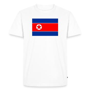Drapeau du logo de la Corée du Nord Drapeau nord-coréen - T-shirt Premium bio Homme - blanc - Devant - Nico (187cm)