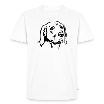 Gonczy Polski Head - Men's Premium Organic T-Shirt - white - Front - Nico (187cm)
