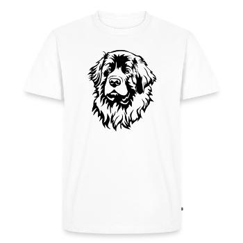 Leonberger Kopf - Men's Premium Organic T-Shirt - white - Front - Nico (187cm)