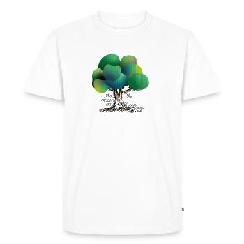 The green Way - T-shirt Premium bio Homme - blanc - Devant - Nico (187cm)