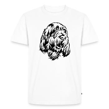 Spinone Italiano Head - Men's Premium Organic T-Shirt - white - Front - Nico (187cm)