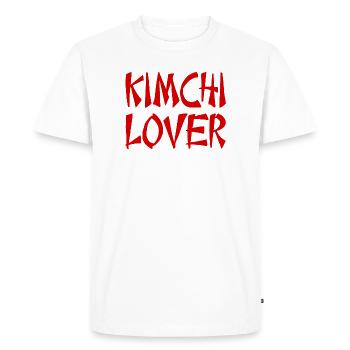 KIMCHI LOVER Korea - Men's Premium Organic T-Shirt - white - Front - Nico (187cm)