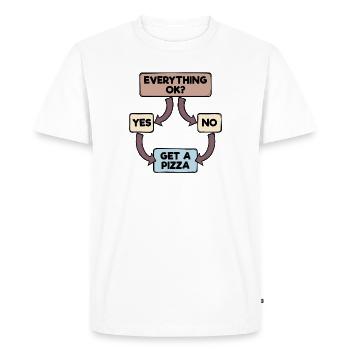 Drôle de design cool rengaine - T-shirt Premium bio Homme - blanc - Devant - Nico (187cm)