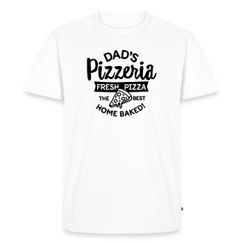 Dad's Pizzeria Homemade Pizza Daddy Father's Day - Men's Premium Organic T-Shirt - white - Front - Nico (187cm)