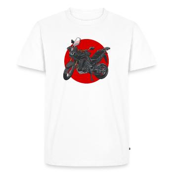 Africa Twin Enduro - japan black - T-shirt Premium bio Homme - blanc - Devant - Nico (187cm)