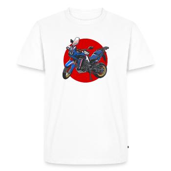 Africa Twin Enduro - japan blue - T-shirt Premium bio Homme - blanc - Devant - Nico (187cm)